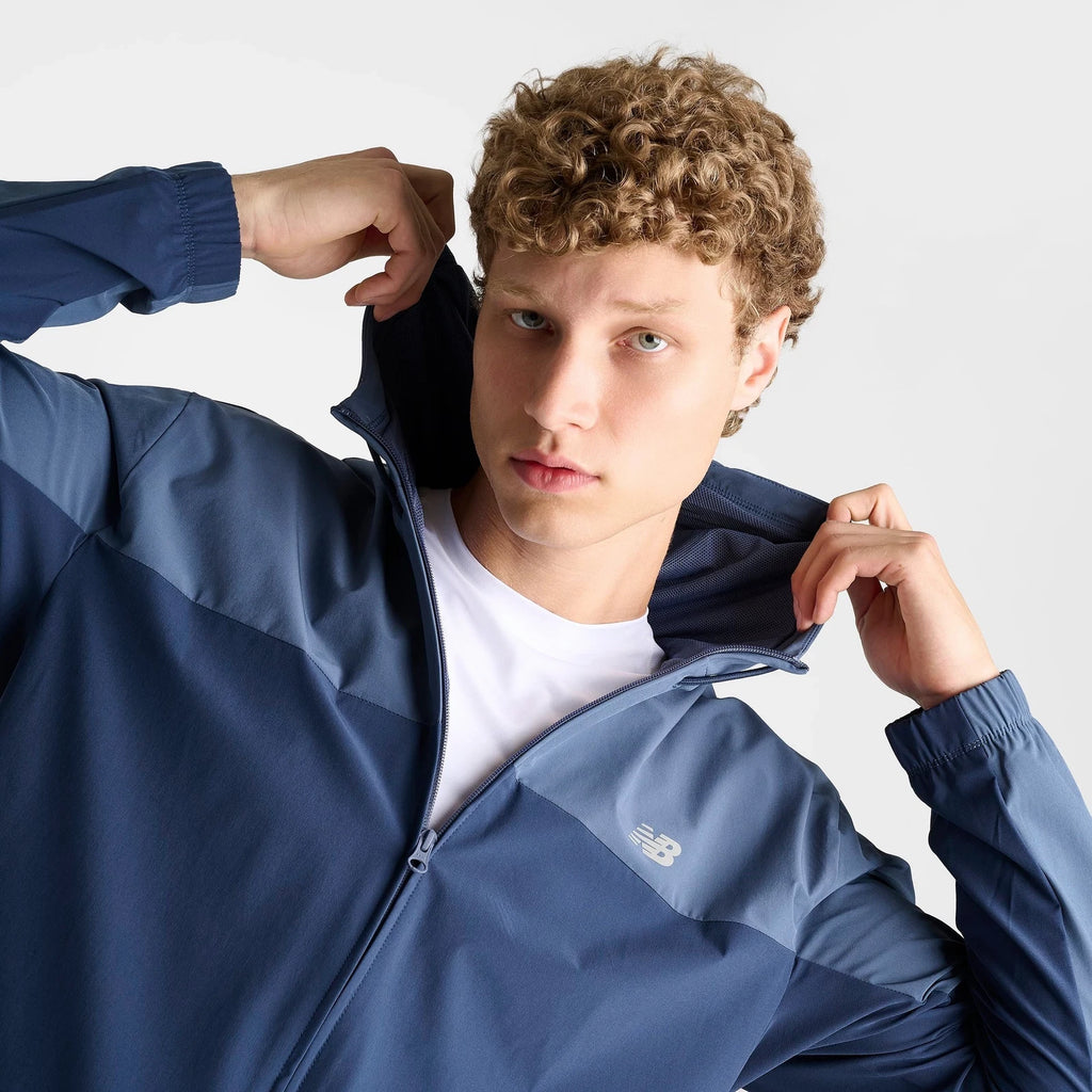 Men's Woven Full-Zip Hooded Jacket