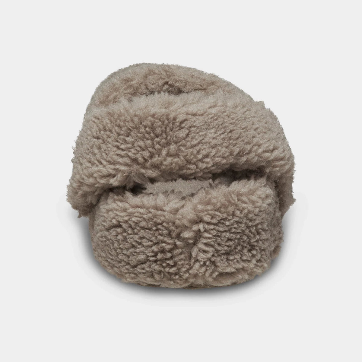 Faux Fur Backstrap Slipper - Cream