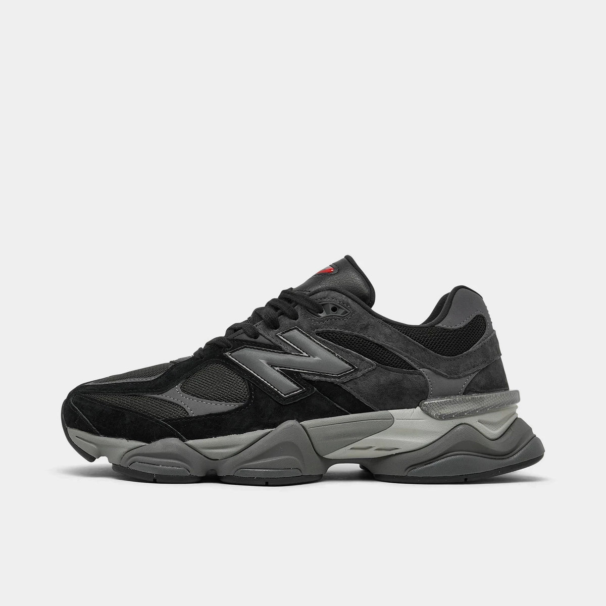 Men's Suede And Mesh Casual Sneakers - Black