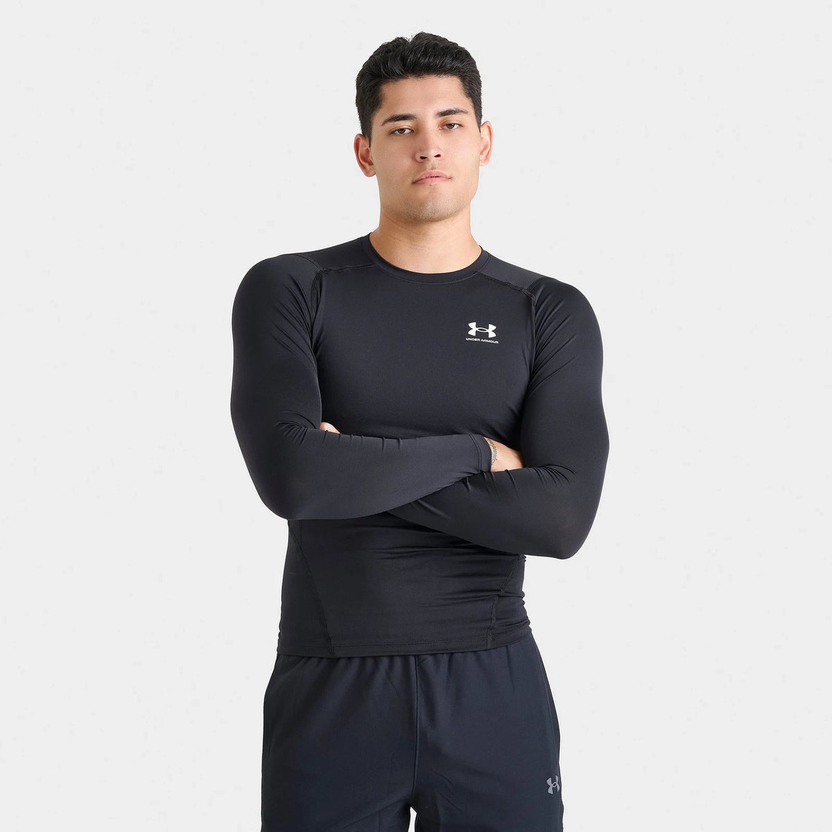Men's Long-Sleeve Compression Training Top - Black
