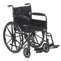 Drive Medicals Silver Sport 1 Wheelchair With Full Arms And Swing Away Removable Footrest - Silver Sport 1