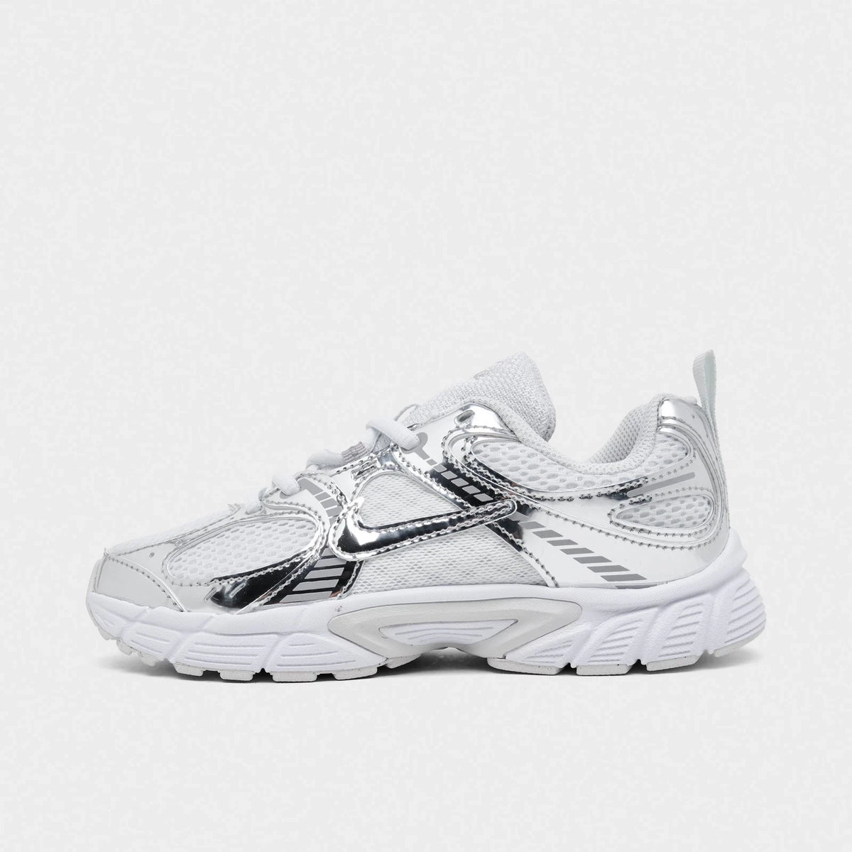 Little Kids' Mesh Stretch-Lace Sneaker - White