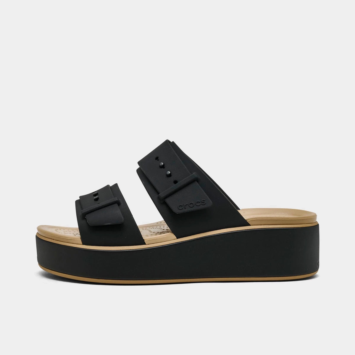 Matte Wrap Low Wedge Sandal - Black