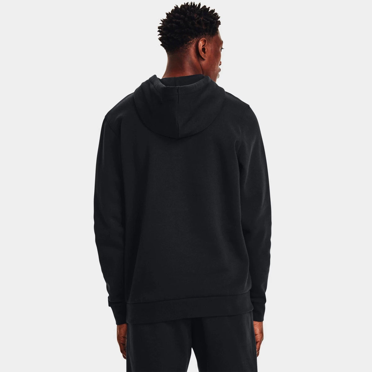 Men's Brushed Fleece Pullover Hoodie - Black
