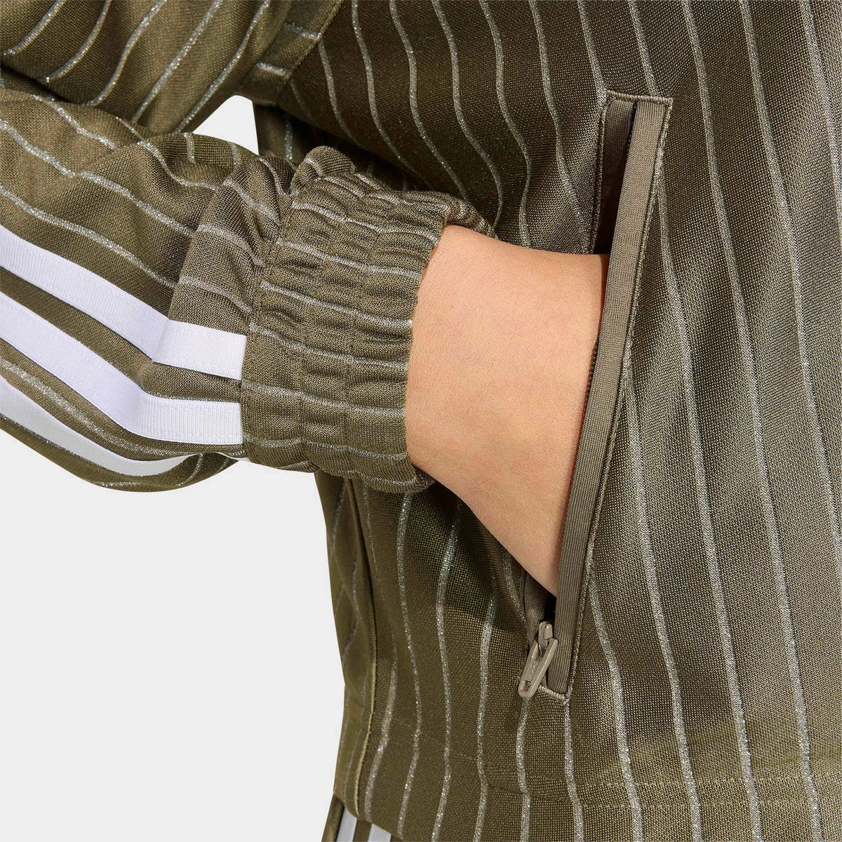 Women's Pinstripe Full-Zip Track Jacket
