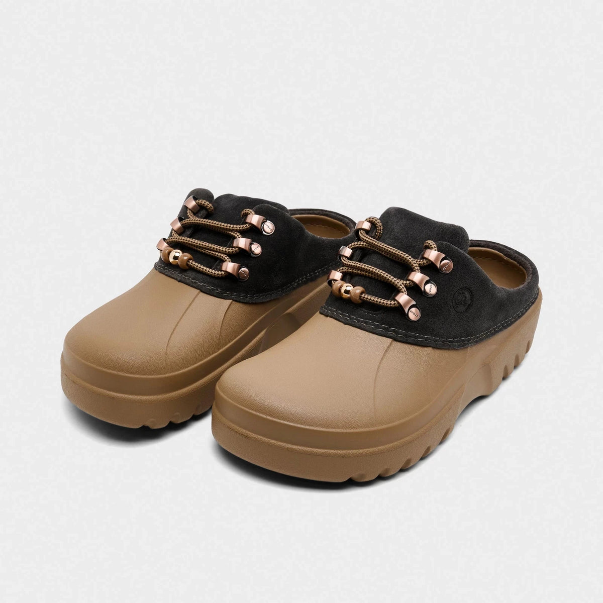 Suede Platform Mule - Tan