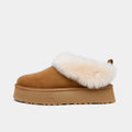 Women's Suede Platform Clogs - Chestnut