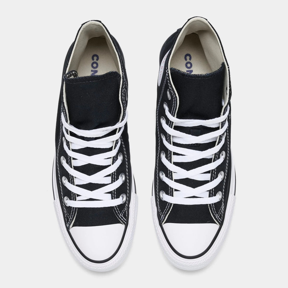 Women's Canvas High Top Sneakers - Black