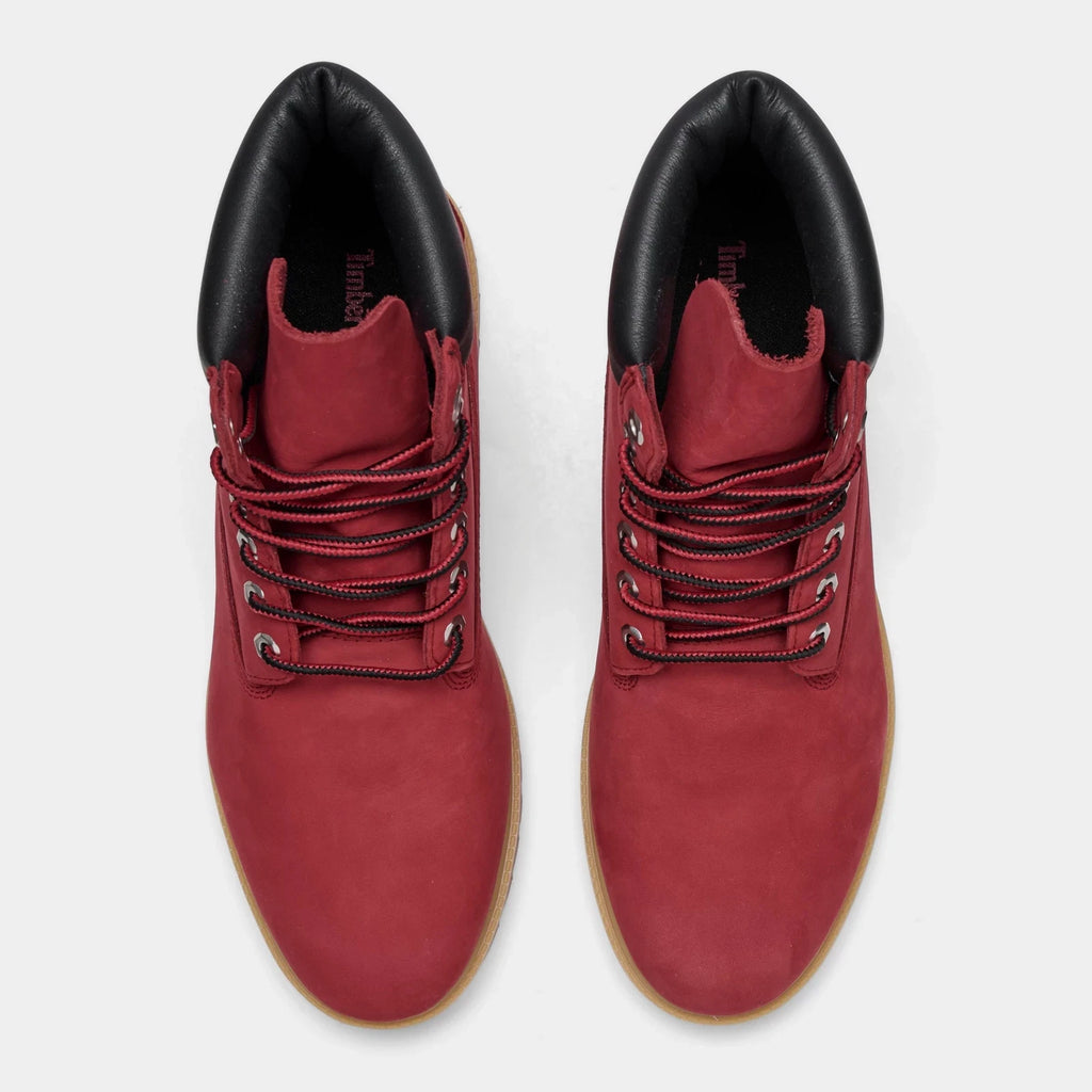 Men's 6-Inch Waterproof Leather Boots - Red