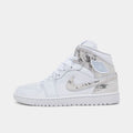 Men's Distressed Leather Mid-Top Sneakers