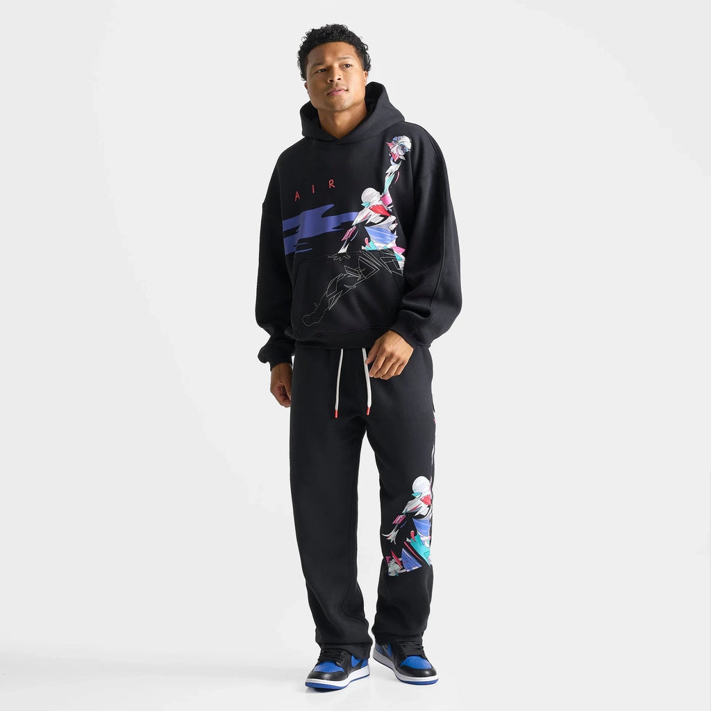 Men's Oversized Graphic Fleece Hoodie