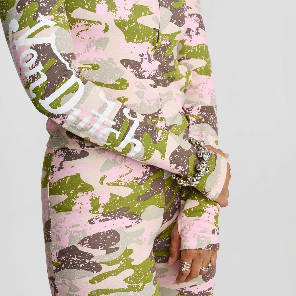 Women's Camo Paint Cropped Full-Zip Hoodie