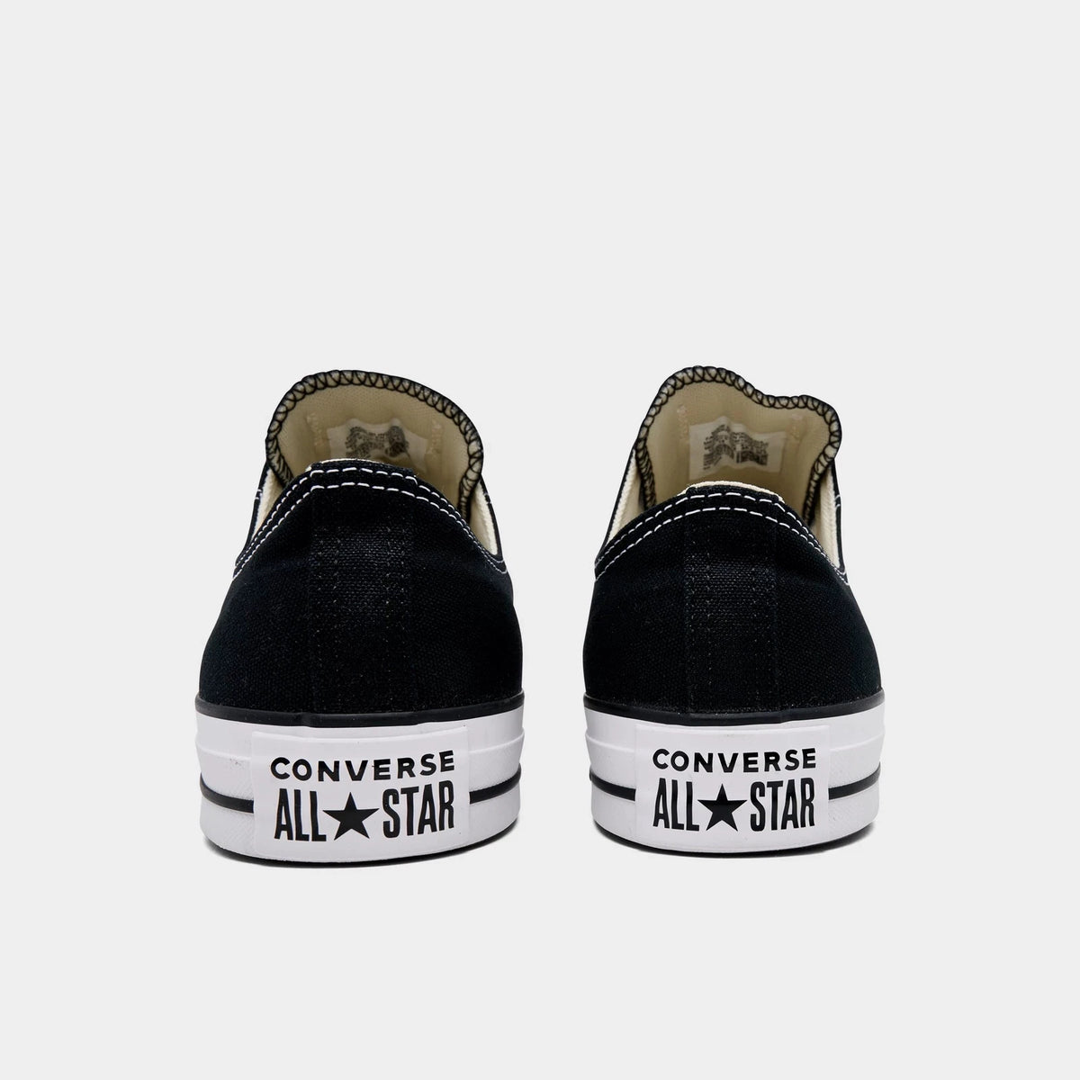 Men's Cushioned Canvas Low Top Sneakers - Black