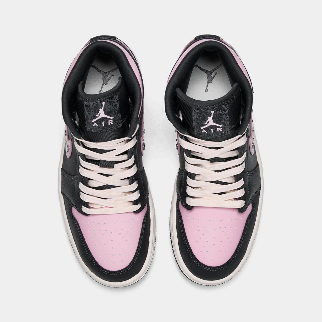 Women's Studded Leather Mid Top Sneaker