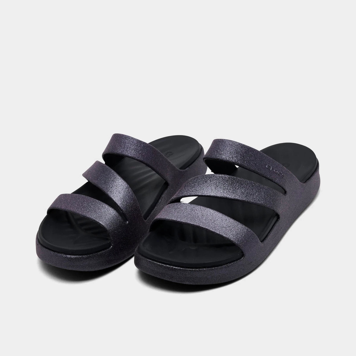Shimmer Strappy Slip-On Sandal - Blue