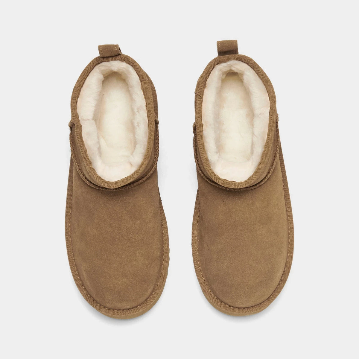 Kids' Suede Platform Mini Boots - Chestnut