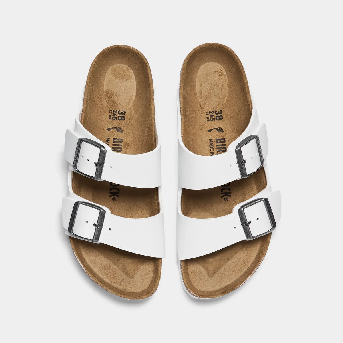 Women's Two-Strap Synthetic Sandals - White