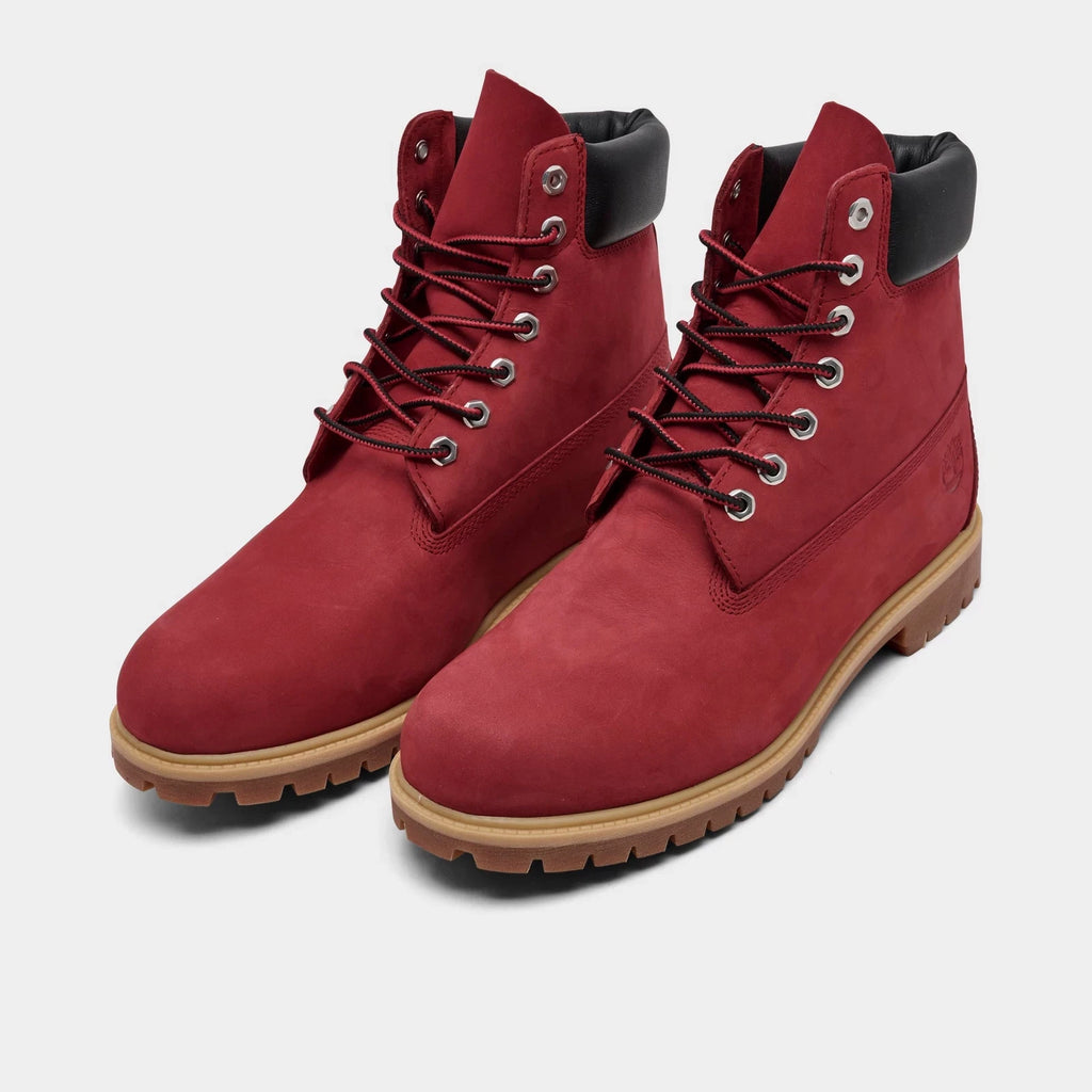 Men's 6-Inch Waterproof Leather Boots - Red
