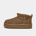 Kids' Suede Platform Mini Boots - Chestnut
