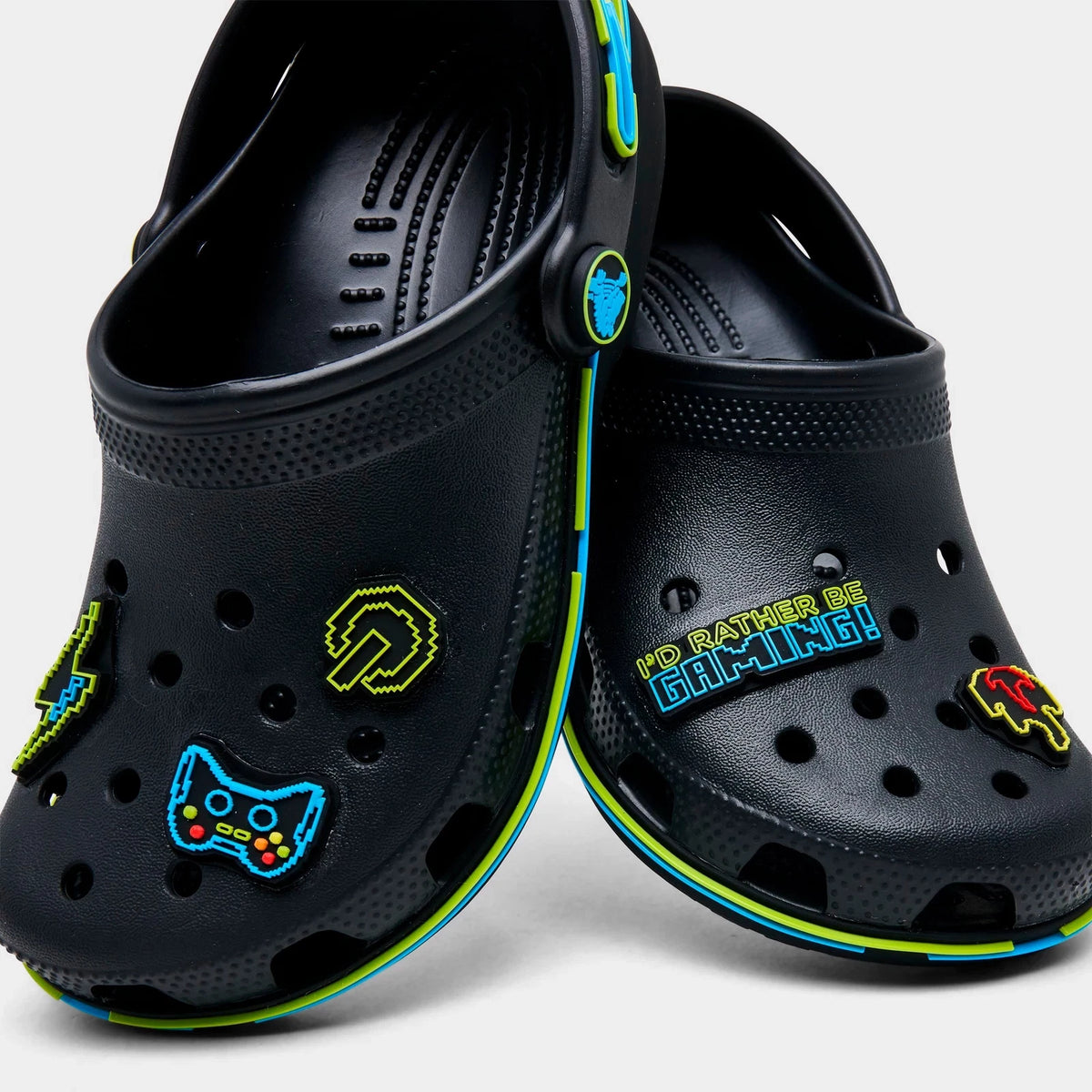 Kids' Glow Gaming Foam Clogs - Black