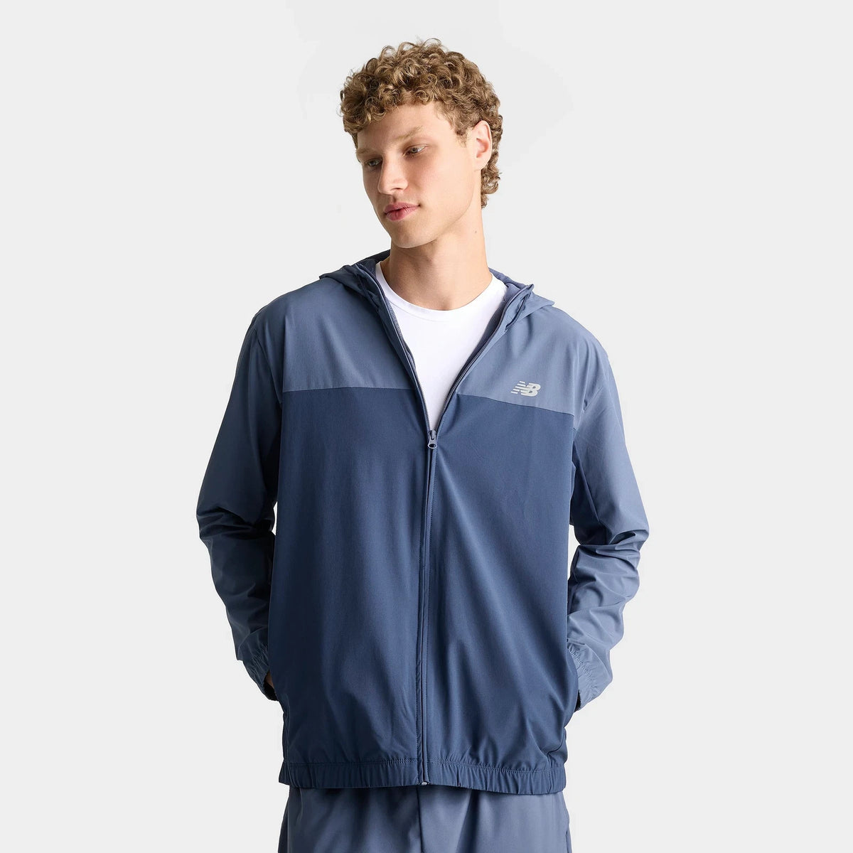 Men's Woven Full-Zip Hooded Jacket