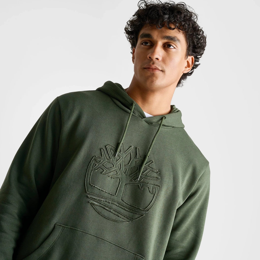 Men's Logo Patch Fleece Pullover Hoodie - Green