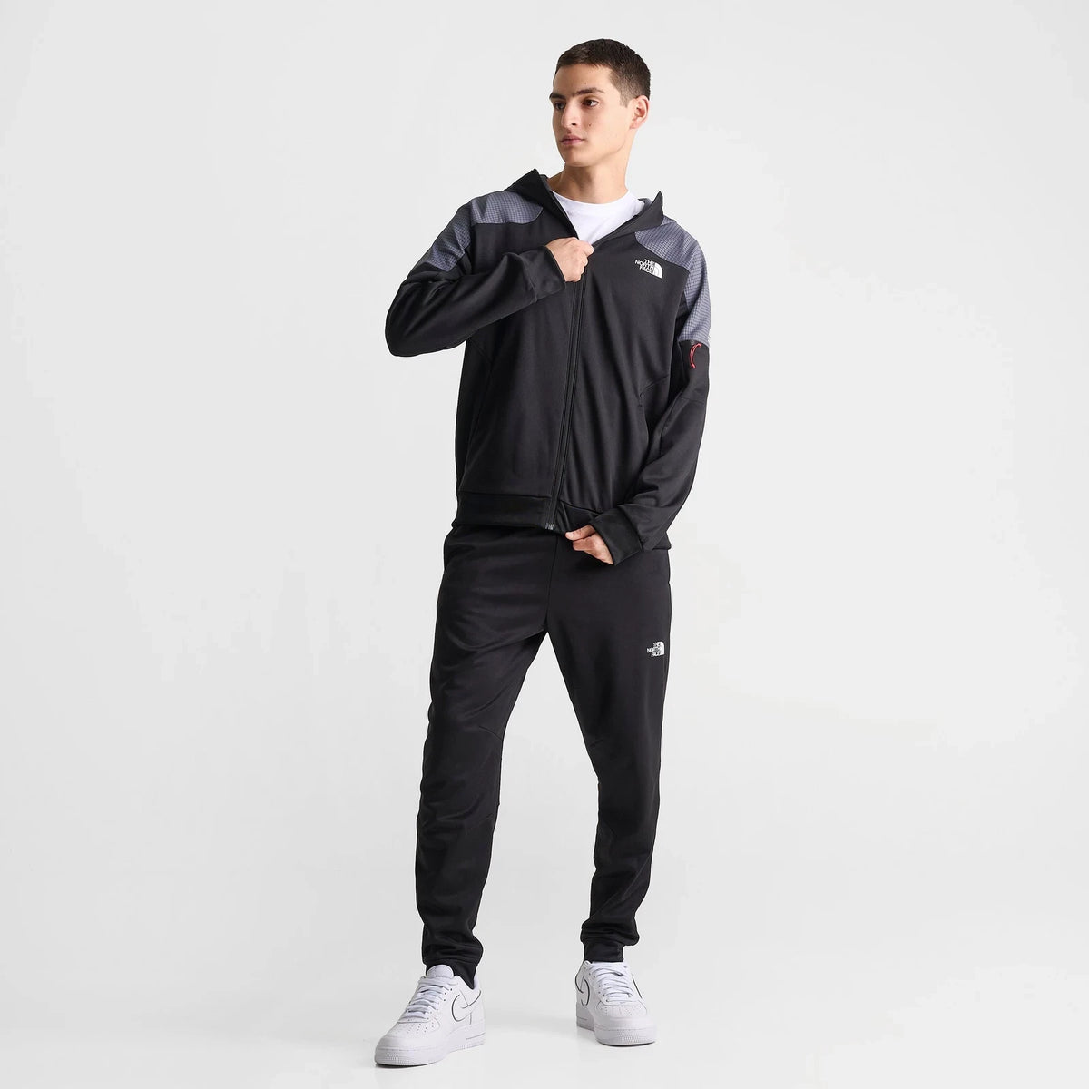 Men's Grid-Fleece Full-Zip Hooded Jacket