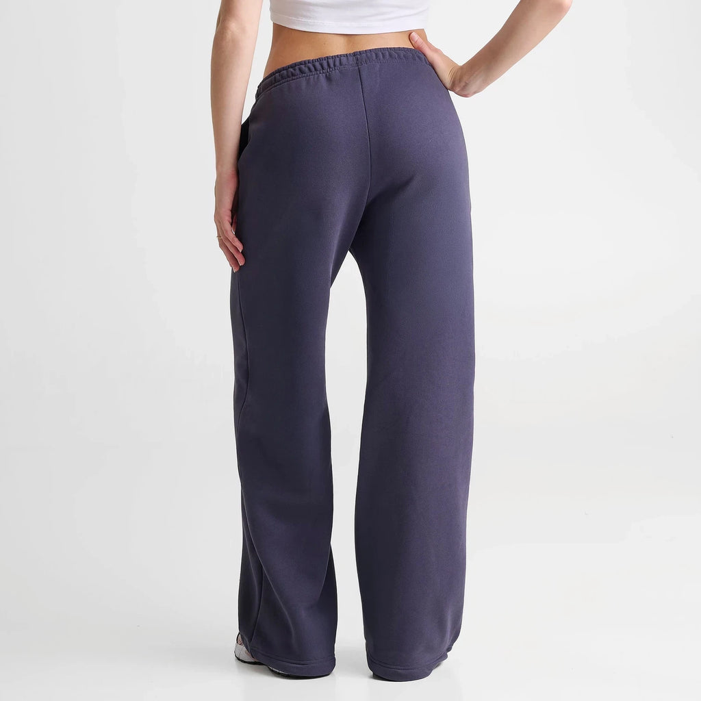 Women's Brushed Fleece Wide-Leg Pants - Black