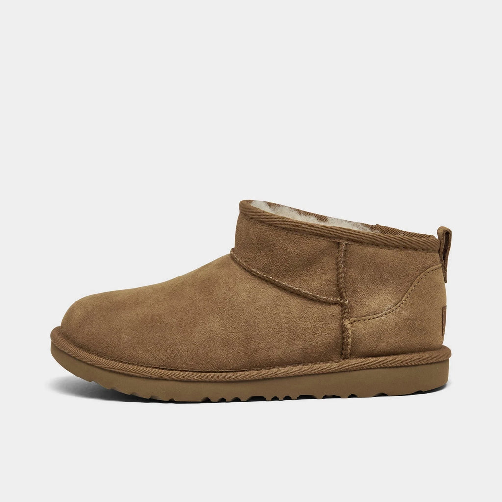 Kids' Short Sheepskin Side-Zip Boots - Chestnut