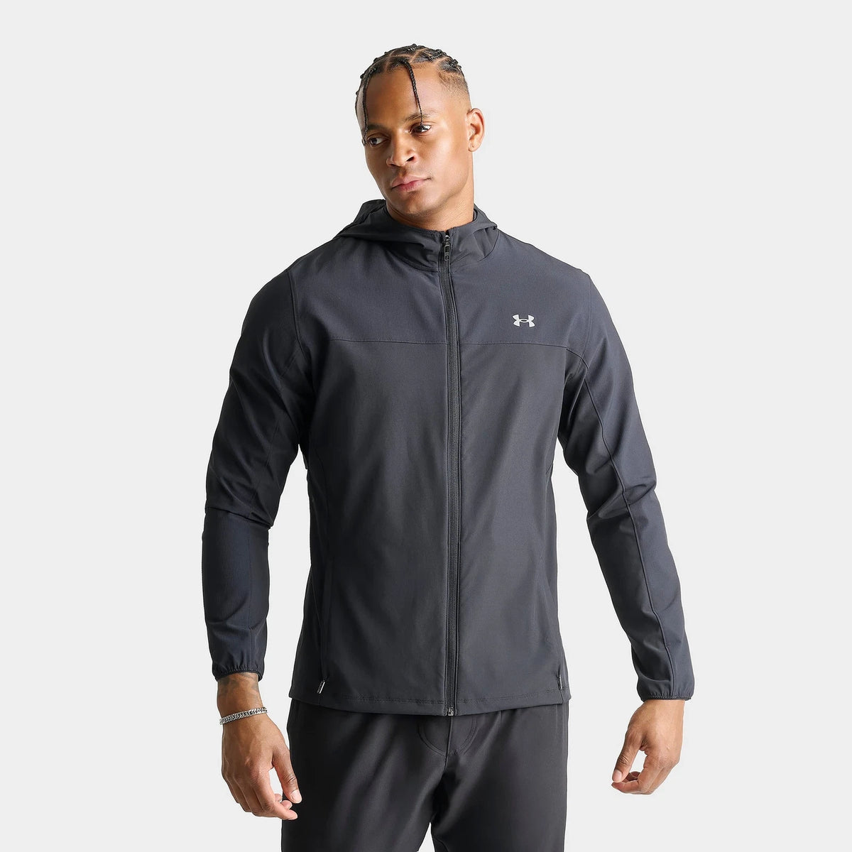 Men's Water-Repellent Full-Zip Running Jacket