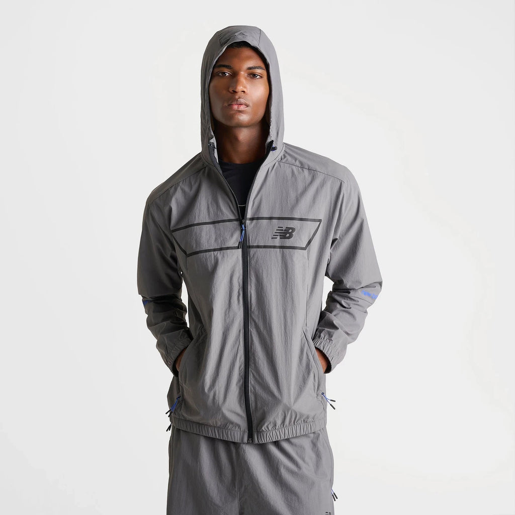 Men's Lightweight Hooded Full-Zip Woven Jacket