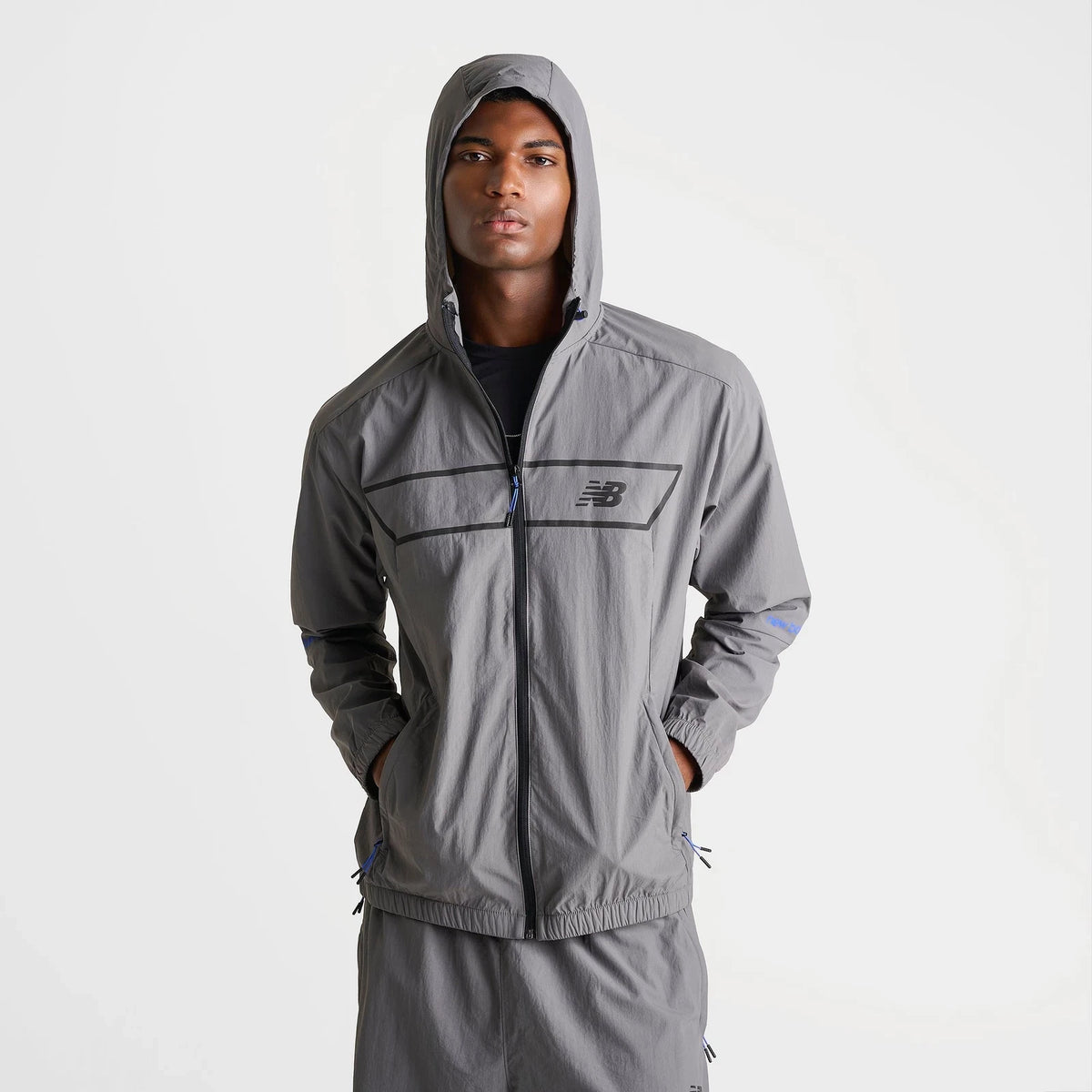 Men's Lightweight Hooded Full-Zip Woven Jacket