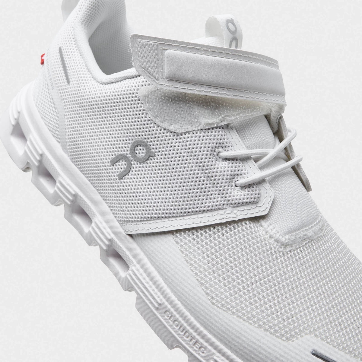 Kids' Stretch-Lace Strap Sneaker - White