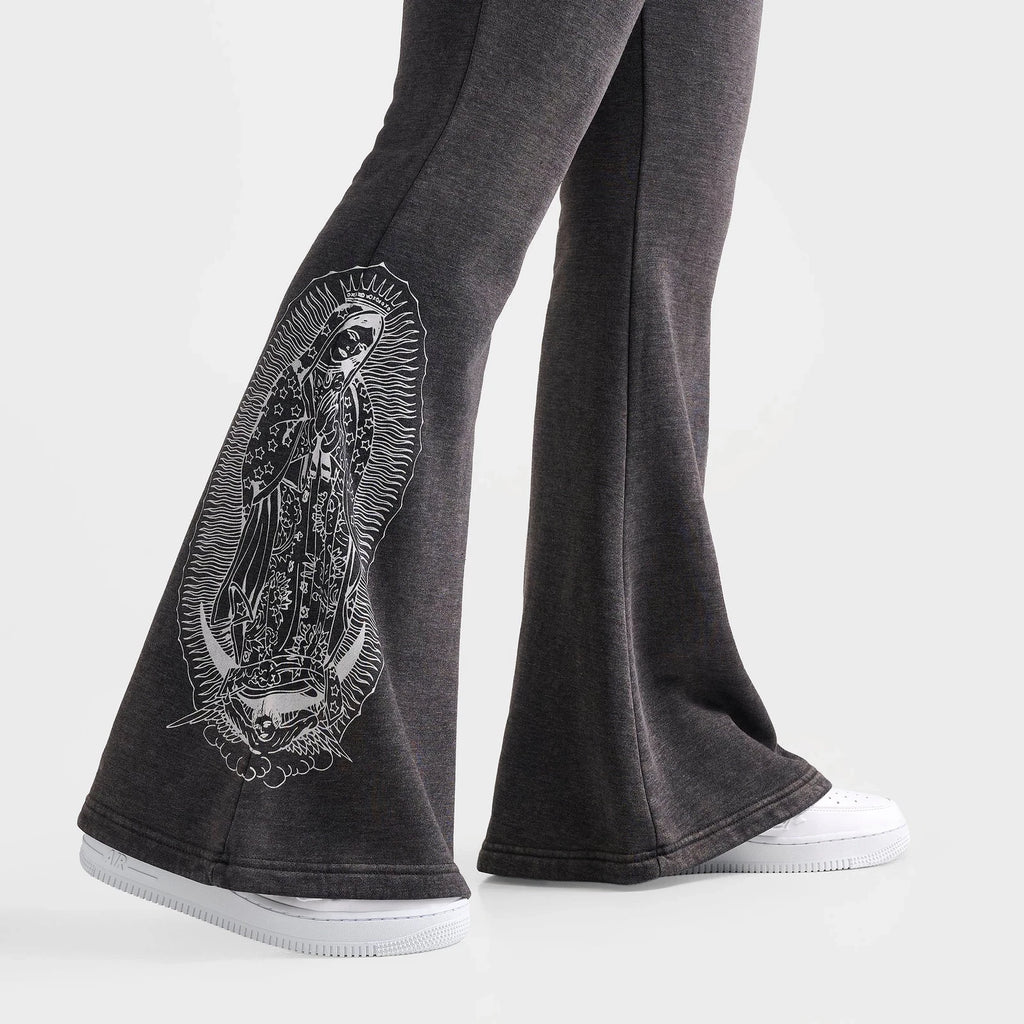 Women's Religious Graphic Flare Fleece Pants