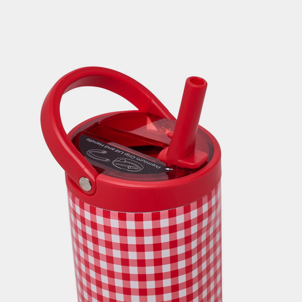 32 oz Insulated Flip Straw Water Bottle