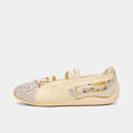 Women's Floral Satin Ballet-Inspired Sneakers