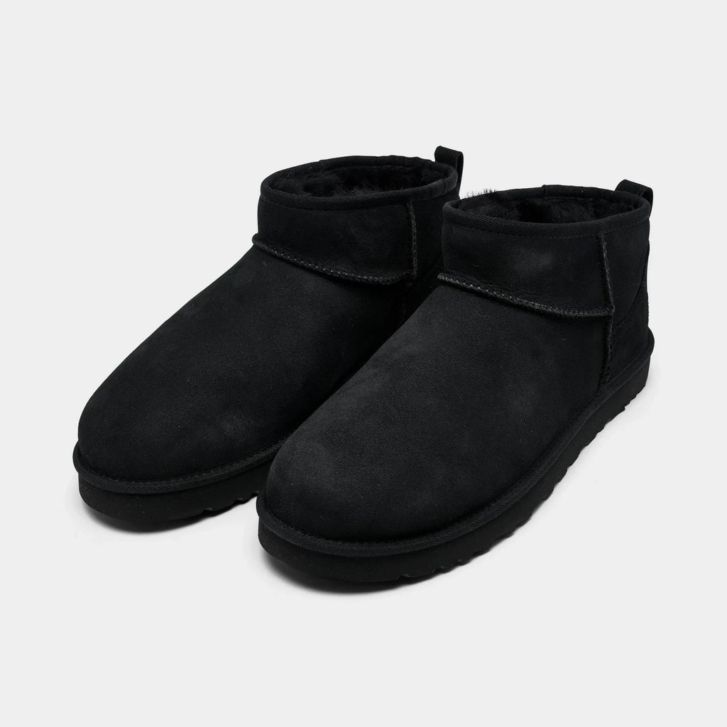 Men's Sheepskin Ankle Boots - Black