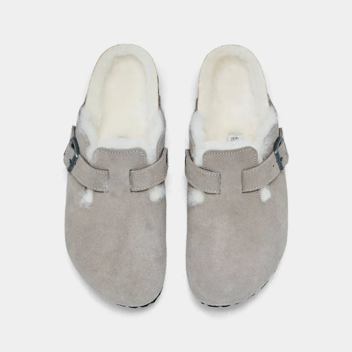 Women's Shearling-Lined Suede Clogs