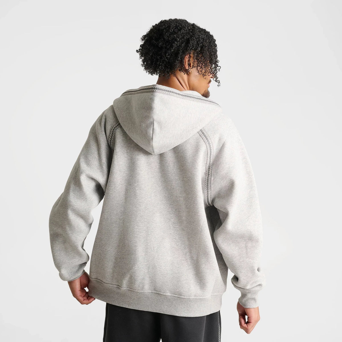 Cotton Blend Full-Zip Hoodie