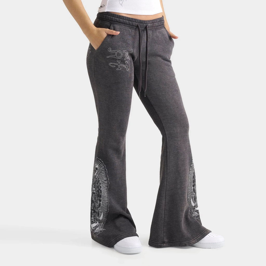 Women's Religious Graphic Flare Fleece Pants