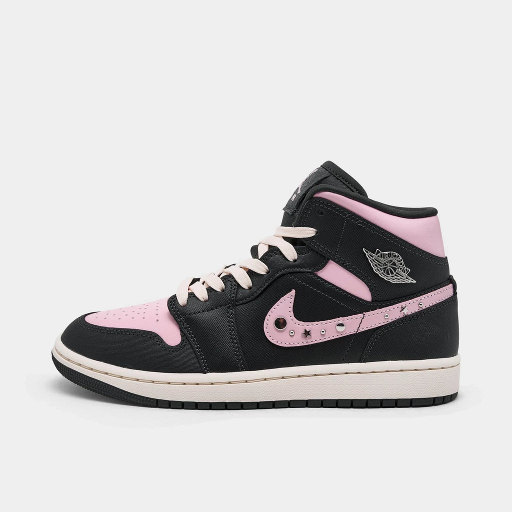 Women's Studded Leather Mid Top Sneaker