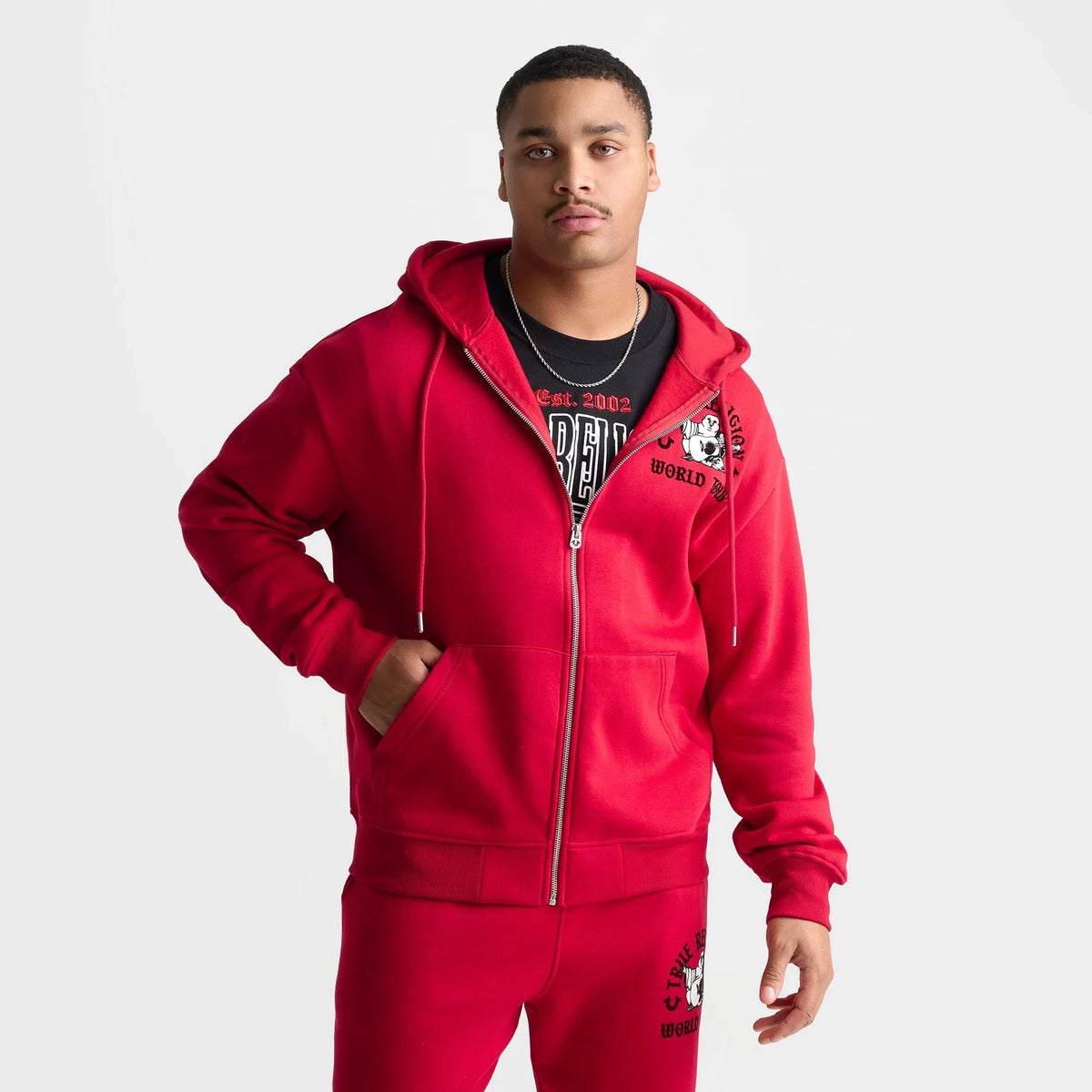 Men's Graphic Full-Zip Fleece Hoodie