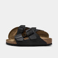 Women's Two-Strap Synthetic Sandals - Black