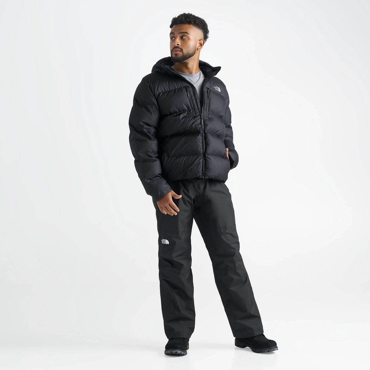 Men's Insulated Hooded Jacket - Black