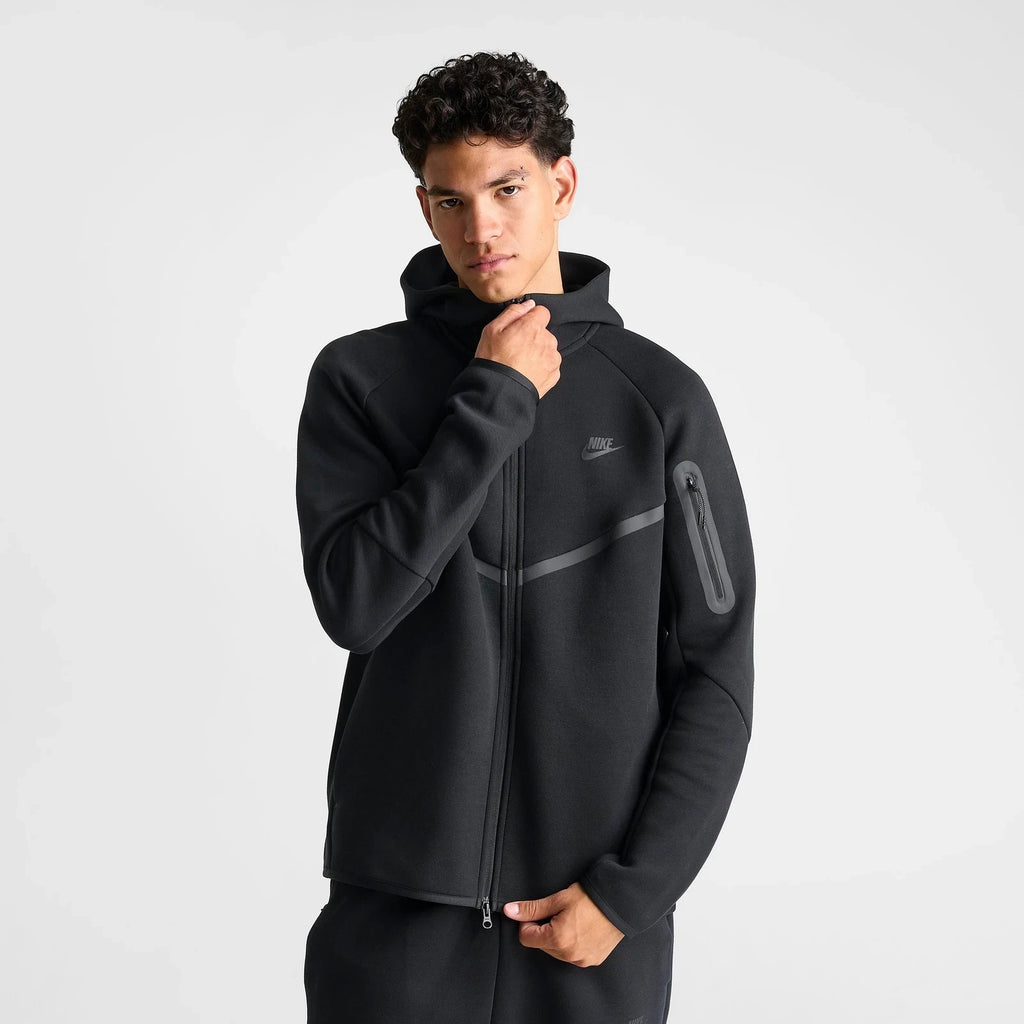 Men's Full-Zip Fleece Hoodie - Black