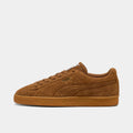 Men's Textured Leather Low-Top Sneakers - Brown