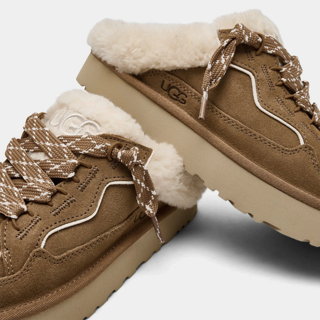 Women's Suede Mule Sneakers - Chestnut
