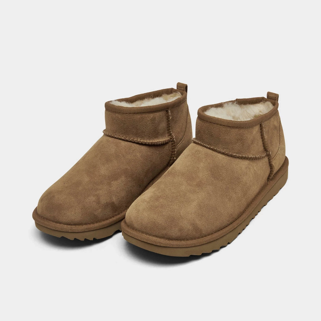 Kids' Short Sheepskin Side-Zip Boots - Chestnut