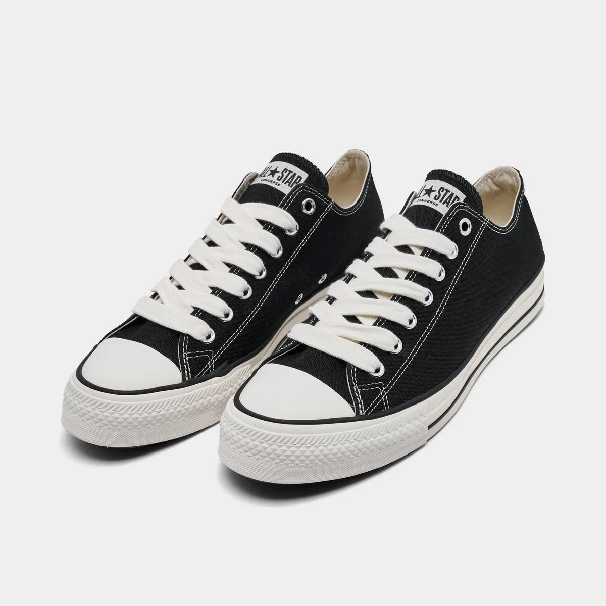 Men's Wide Fit Canvas Low Top Sneakers - Black