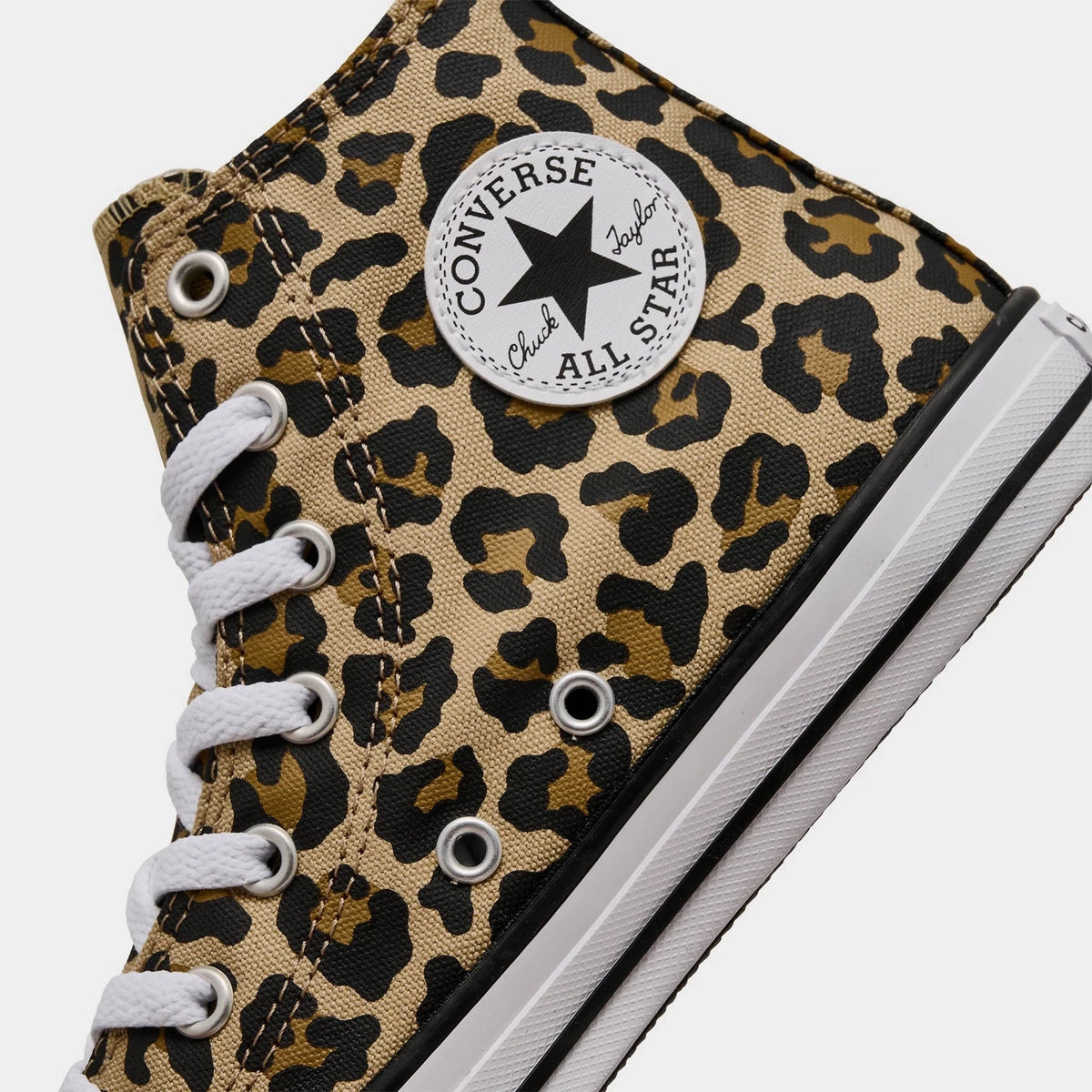 Girls' Animal Print Canvas High Top Sneakers